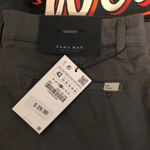 NWT Zara grey skinny chinos